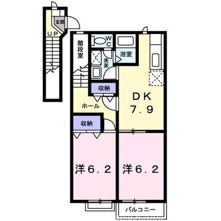 メゾンフルーレ　Ａの物件間取画像